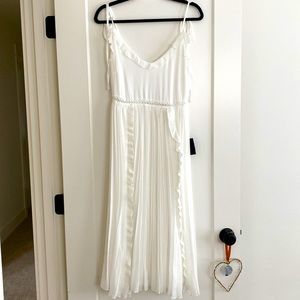 Lulus “never a dull moment” dress, white, size large. New with tags!